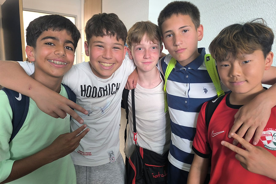 Fünf Schüler der Heinrich-von-Kleist-Schule